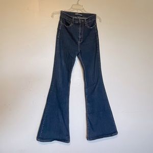 Super wide leg high rise jeans